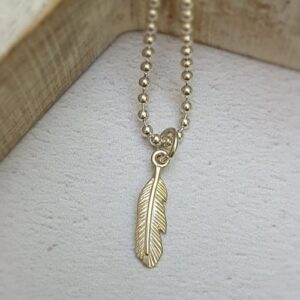 sterling silver feather charm