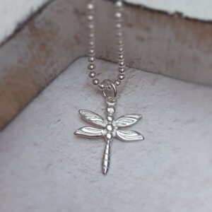sterling silver dragonfly charm